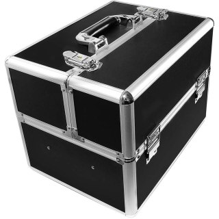 Kuferek kosmetyczny 2 poziomy czarny