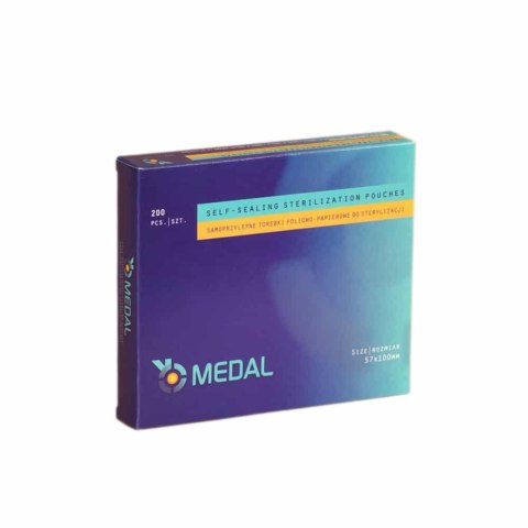 Torebki do sterylizacji 57 mm x 100 mm 200 szt MEDAL