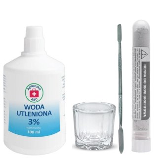 Zestaw do brwi i rzęs henna proszkowa grafit KAMA