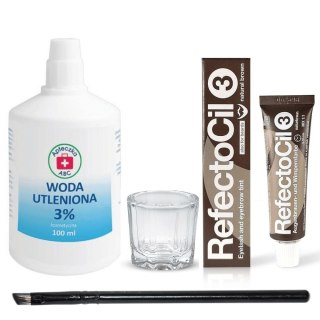 Zestaw do brwi i rzęs henna żelowa brąz RefectoCil