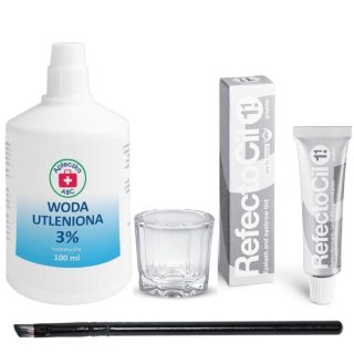 Zestaw do brwi i rzęs henna żelowa grafit RefectoCil