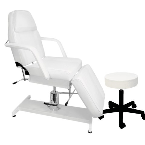 Zestaw mebli kosmetycznych: fotel + taboret bez oparcia - CLASSIC