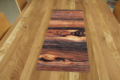 Bieżnik na stół Drewno 95×33 cm - ekologiczny filc, ochrona stołu, dekoracyjny wzór, Bertoni