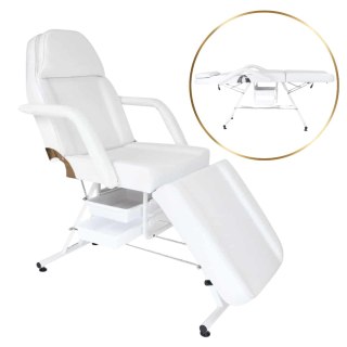 Fotel kosmetyczny biały BASIC z kuwetami