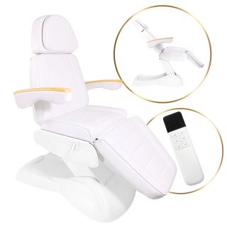 Fotel kosmetyczny elektryczny LUX 3 bezprzewodowy pilot