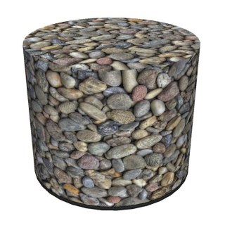 Pufa Codura Wodoodporna do Domu i Ogrodu - wzór Kamyki, Elegancka, Wygodna, Stabilna, Zamek Błyskawiczny, 40 cm, Bertoni