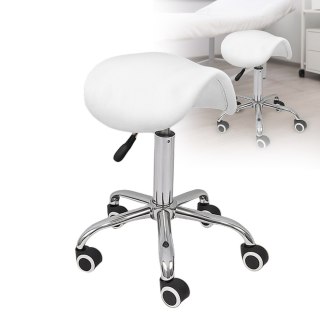 Taboret kosmetyczny OPTIMA bez oparcia biały