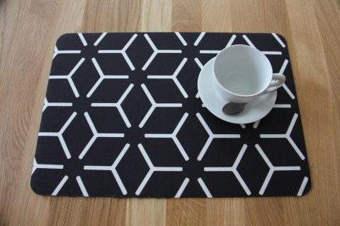 Podkładka prostokątna na stół 29×42 cm, wzór Star - ekologiczny filc, pranie 40 °C, Bertoni