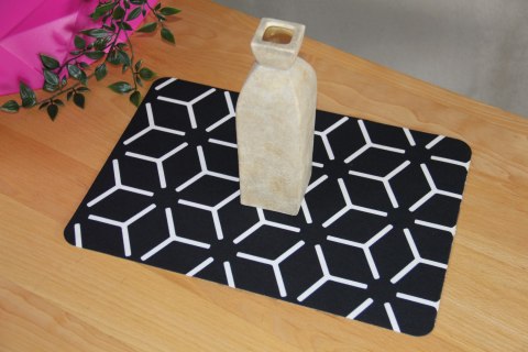 Podkładka prostokątna na stół 29×42 cm, wzór Star - ekologiczny filc, pranie 40 °C, Bertoni