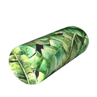 Poduszka rehabilitacyjna wałek Ibiza Night Ø15x40 cm - welur, pianka memory foam, do podparcia karku i pleców, Bertoni