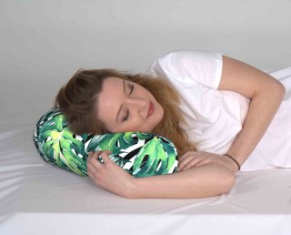 Poduszka rehabilitacyjna wałek Kostaryka Ø15x40 cm - welur, pianka memory foam, do podparcia karku i pleców, Bertoni