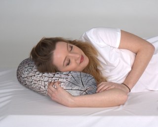 Poduszka rehabilitacyjna wałek Olcha Ø15x40 cm - welur, pianka memory foam, do podparcia karku i pleców, Bertoni