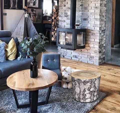 Pufa Codura Wodoodporna do Domu i Ogrodu - wzór Breza, Elegancka, Wygodna, Stabilna, Zamek Błyskawiczny, 40 cm, Bertoni