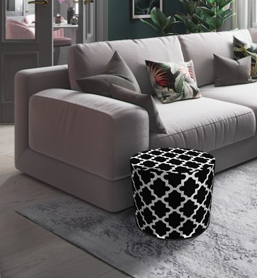 Okrągła pufa dekoracyjna - MAROKO