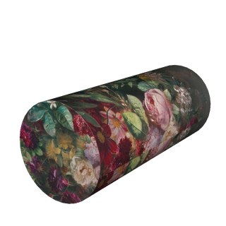 Poduszka rehabilitacyjna wałek Bukiet Ø15x40 cm - welur, pianka memory foam, do podparcia karku i pleców, Bertoni
