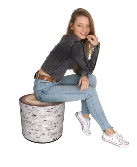 Pufa Codura Wodoodporna do Domu i Ogrodu - wzór Alba, Elegancka, Wygodna, Stabilna, Zamek Błyskawiczny, 40 cm, Bertoni