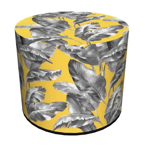 Pufa Codura Wodoodporna do Domu i Ogrodu - wzór Bananeria, Elegancka, Wygodna, Stabilna, Zamek Błyskawiczny, 40 cm, Bertoni