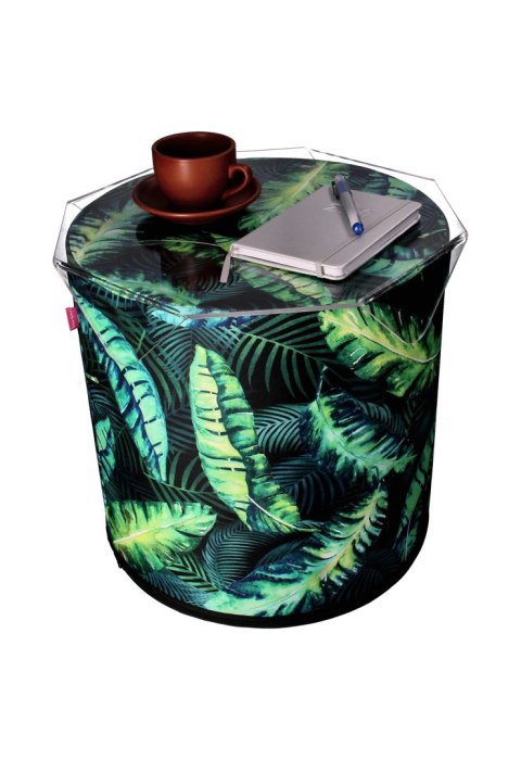 Pufa Codura Wodoodporna do Domu i Ogrodu - wzór Calipso, Elegancka, Wygodna, Stabilna, Zamek Błyskawiczny, 40 cm, Bertoni