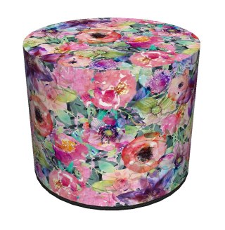 Pufa Codura Wodoodporna do Domu i Ogrodu - wzór Flora, Elegancka, Wygodna, Stabilna, Zamek Błyskawiczny, 40 cm, Bertoni