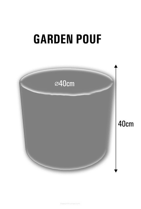 Pufa Codura Wodoodporna do Domu i Ogrodu - wzór Flora, Elegancka, Wygodna, Stabilna, Zamek Błyskawiczny, 40 cm, Bertoni