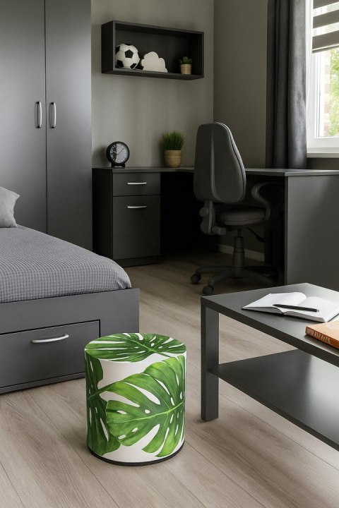 Pufa Codura Wodoodporna do Domu i Ogrodu - wzór Galapagos Day, Elegancka, Wygodna, Stabilna, Zamek Błyskawiczny, 40 cm, Bertoni