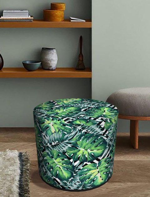 Pufa Codura Wodoodporna do Domu i Ogrodu - wzór Kostaryka, Elegancka, Wygodna, Stabilna, Zamek Błyskawiczny, 40 cm, Bertoni