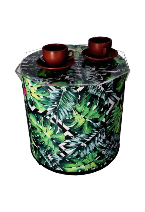 Pufa Codura Wodoodporna do Domu i Ogrodu - wzór Kostaryka, Elegancka, Wygodna, Stabilna, Zamek Błyskawiczny, 40 cm, Bertoni