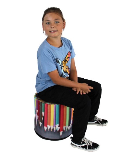 Pufa Walec Codura GR Crayons 40x40 cm