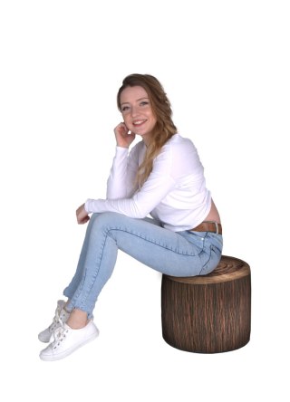 Pufa Walec Codura GR Limba 40x40 cm