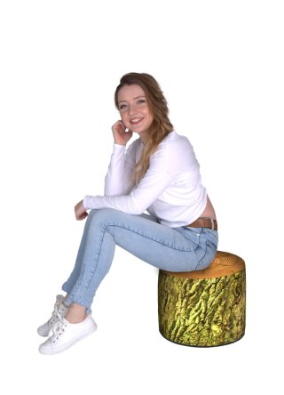 Pufa Walec Codura GR Omszona 40x40 cm