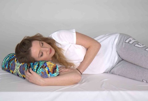 Poduszka półwałek Barcelona 10x40 cm - ergonomiczna, z pianką memory, pod plecy, kark i szyję, dekoracyjna - Bertoni