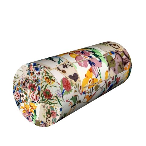 Poduszka rehabilitacyjna wałek Alicante Ø15x40 cm - welur, pianka memory foam, do podparcia karku i pleców, Bertoni