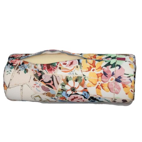 Poduszka rehabilitacyjna wałek Alicante Ø15x40 cm - welur, pianka memory foam, do podparcia karku i pleców, Bertoni