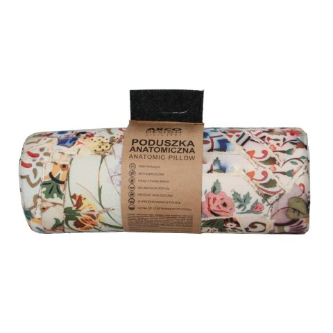 Poduszka rehabilitacyjna wałek Alicante Ø15x40 cm - welur, pianka memory foam, do podparcia karku i pleców, Bertoni