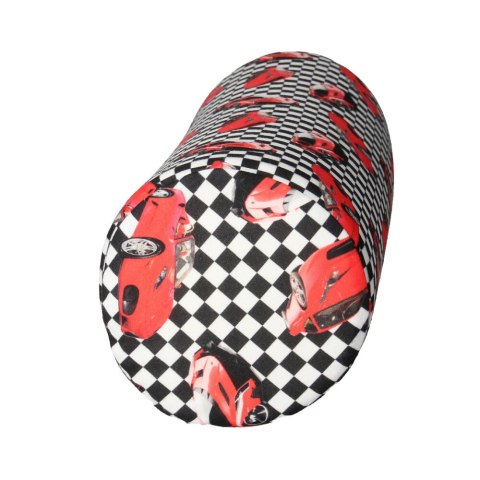 Poduszka rehabilitacyjna wałek Racer Ø15x40 cm - welur, pianka memory foam, do podparcia karku i pleców, Bertoni