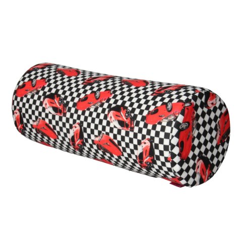 Poduszka rehabilitacyjna wałek Racer Ø15x40 cm - welur, pianka memory foam, do podparcia karku i pleców, Bertoni