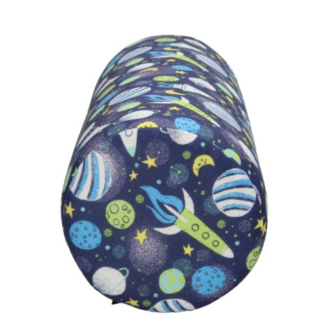 Poduszka rehabilitacyjna wałek Rocket Ø15x40 cm - welur, pianka memory foam, do podparcia karku i pleców, Bertoni