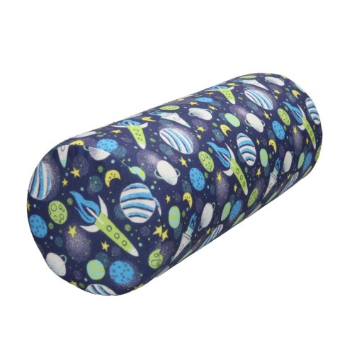 Poduszka rehabilitacyjna wałek Rocket Ø15x40 cm - welur, pianka memory foam, do podparcia karku i pleców, Bertoni