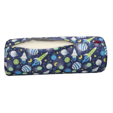 Poduszka rehabilitacyjna wałek Rocket Ø15x40 cm - welur, pianka memory foam, do podparcia karku i pleców, Bertoni