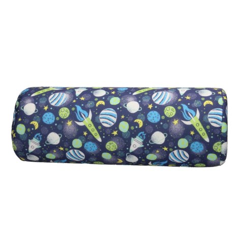 Poduszka rehabilitacyjna wałek Rocket Ø15x40 cm - welur, pianka memory foam, do podparcia karku i pleców, Bertoni