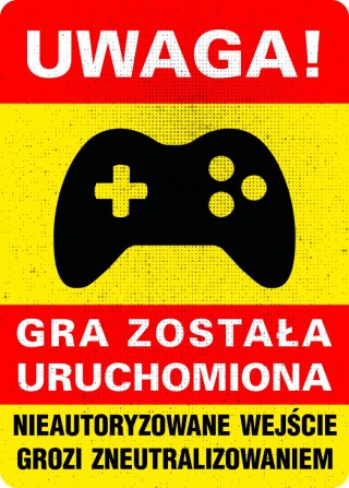 TABLICZKA GRA URUCHOMIONA - 20x28 cm