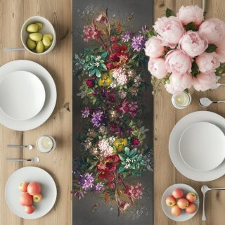 Bieżnik na stół Bukiet 115x40 cm - ekologiczny filc, ochrona stołu, dekoracyjny wzór, Bertoni