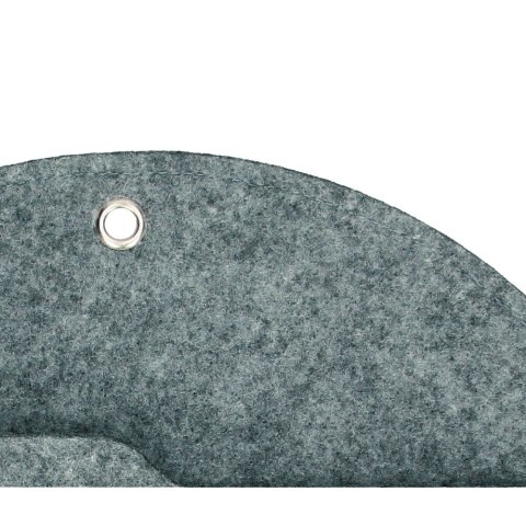 Organizer ścienny filcowy Bertoni „Kółko" L fi - 35 cm - szary, 4 kieszenie, ekologiczny