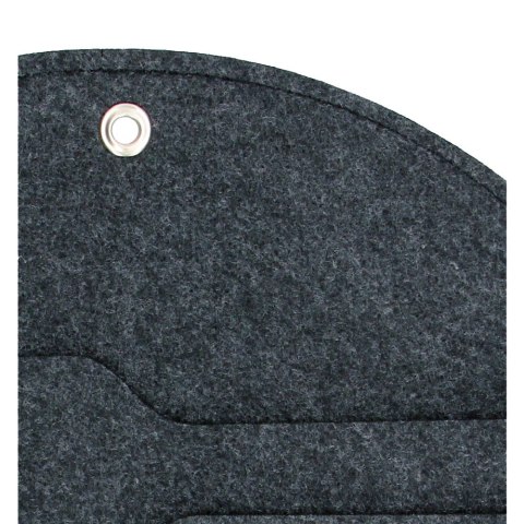 Organizer ścienny filcowy Bertoni „Kółko" XL fi 45 cm - antracyt, 4 kieszenie, ekologiczny