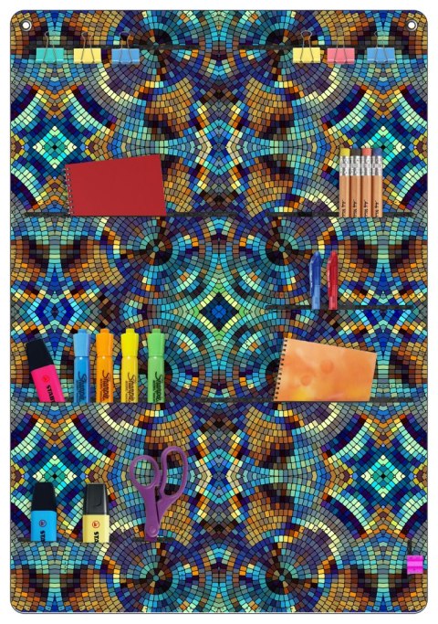 Organizer ścienny z filcu Bertoni Barcelona 45×65 cm - antracyt, 8 kieszeni, nadruk HD, dekoracyjny i praktyczny