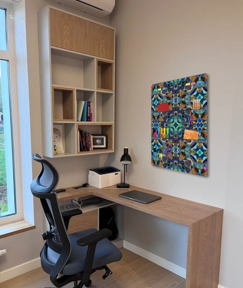 Organizer ścienny z filcu Bertoni Barcelona 45×65 cm - antracyt, 8 kieszeni, nadruk HD, dekoracyjny i praktyczny