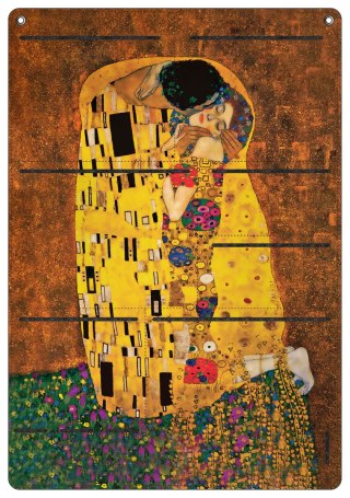 Organizer ścienny z filcu Bertoni Pocałunek 45×65 cm - antracyt, 8 kieszeni, nadruk HD, dekoracyjny i praktyczny