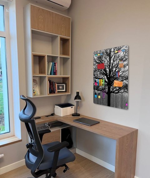 Organizer ścienny z filcu Bertoni Serenity 45×65 cm - antracyt, 8 kieszeni, nadruk HD, dekoracyjny i praktyczny