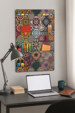 Organizer ścienny z filcu Bertoni Valencia 45×65 cm - antracyt, 8 kieszeni, nadruk HD, dekoracyjny i praktyczny