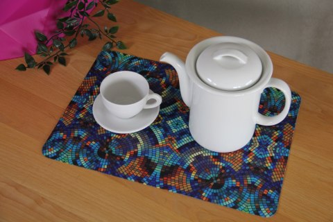 Podkładka prostokątna na stół 29×42 cm, wzór Barcelona - ekologiczny filc, pranie 40 °C, Bertoni